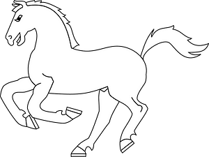 Meuble héraldique Cheval élancé1