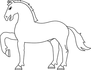 Meuble héraldique Cheval arrêté