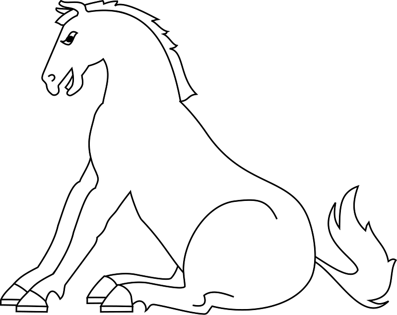 Meuble héraldique Cheval assis