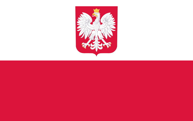 Flag of Poland (with coat of arms)