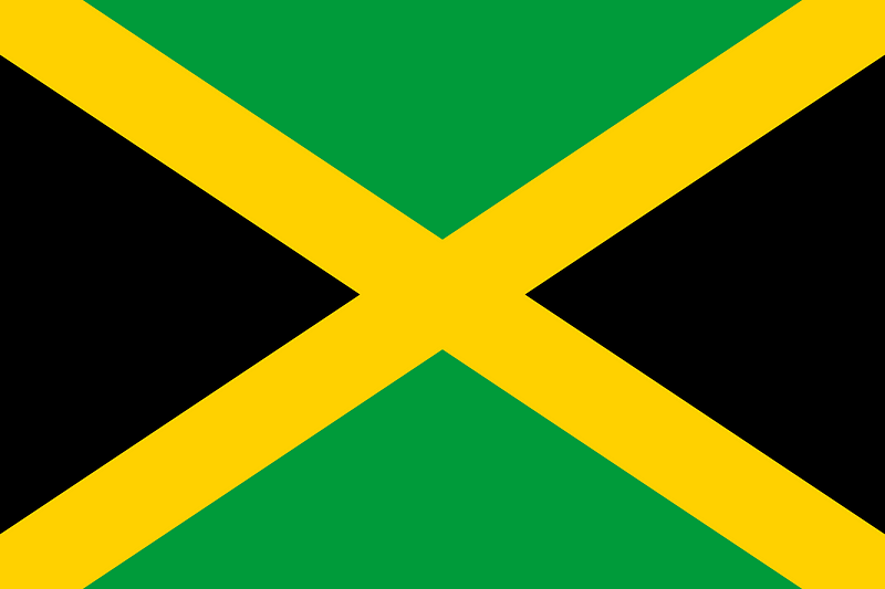 Flag of Jamaica (3-2 aspect ratio)