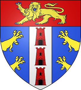 Blason ville fr Deauville (Calvados) pattes de lion