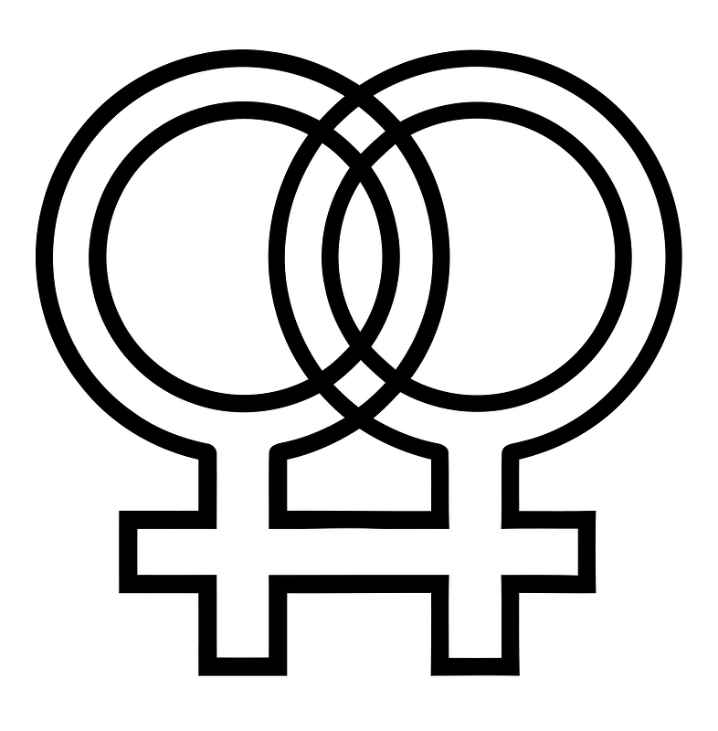 Linked female symbols
