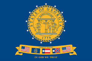 Flag of the State of Georgia (2001–2003)