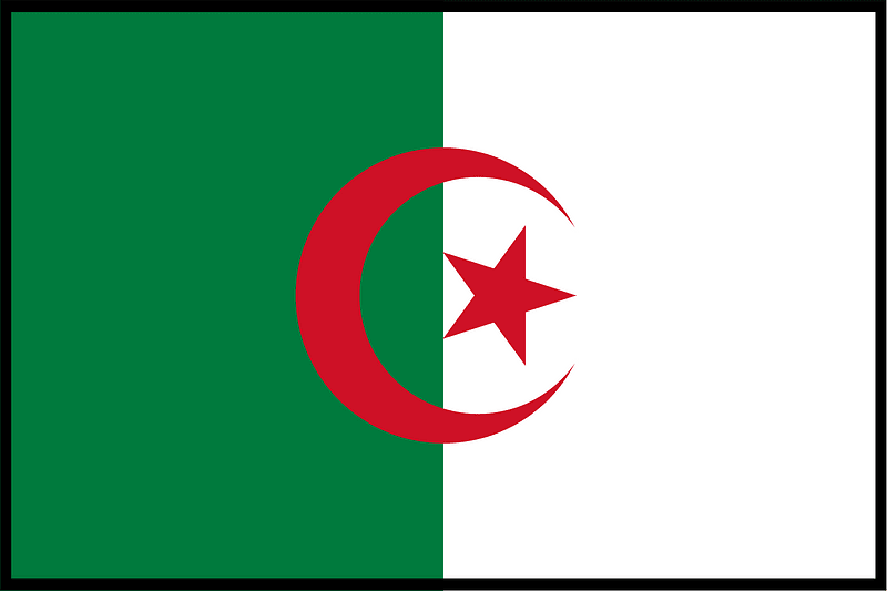 Flag of Algeria (bordered)