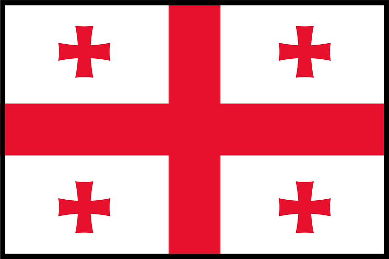 Flag of Georgia (bordered)