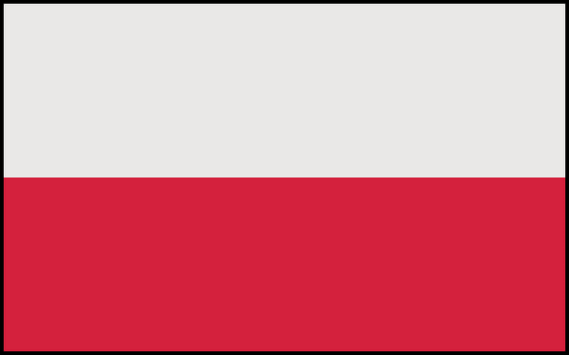 Flag of Poland (bordered)