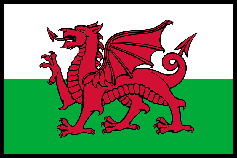 Flag of Wales (bordered)