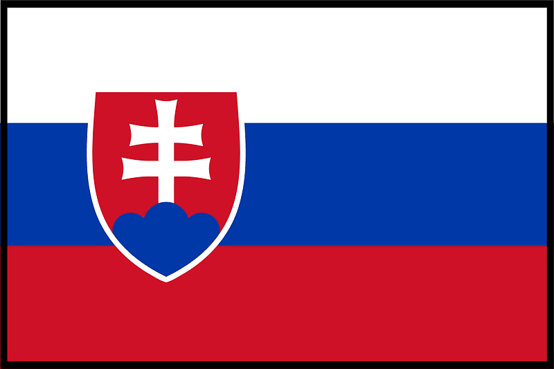 Flag of Slovakia (bordered)