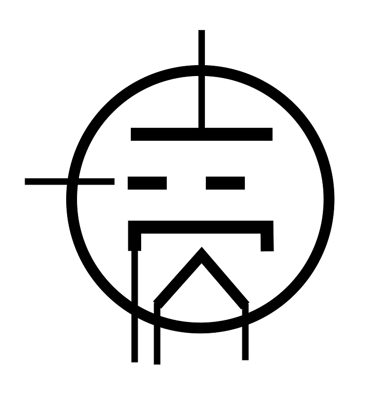 Triode schematic with filament and cathode