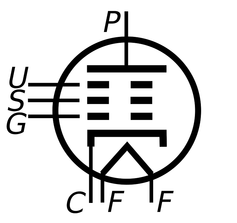 Pentode symbol labeled