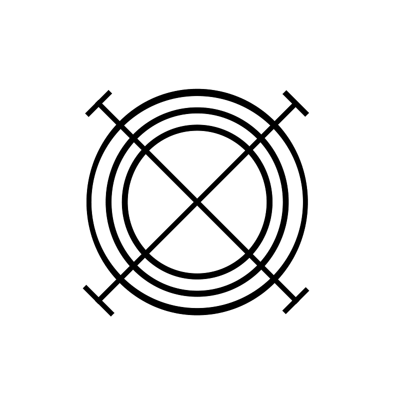 Spiral heat exchanger symbol