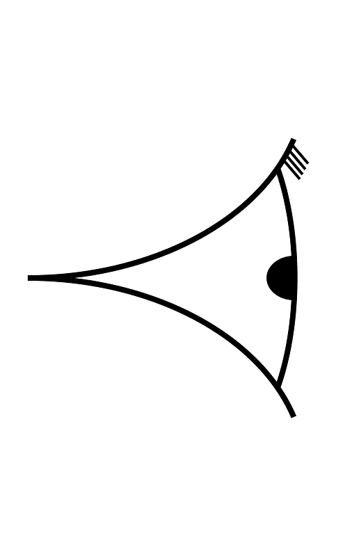 Eye symbol lateral