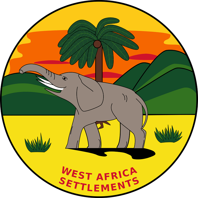 Badge of the British West Africa Settlements (1870-1888)