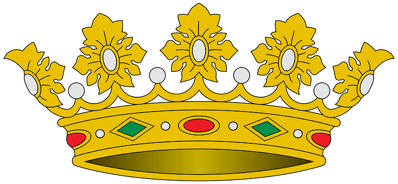Corona real abierta