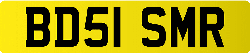 British car registration plate no EU