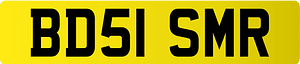 British car registration plate no EU