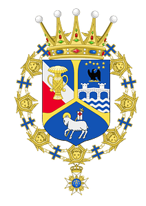 Coats of arms of Prince Oscar, Comte of Wisborg (1892)