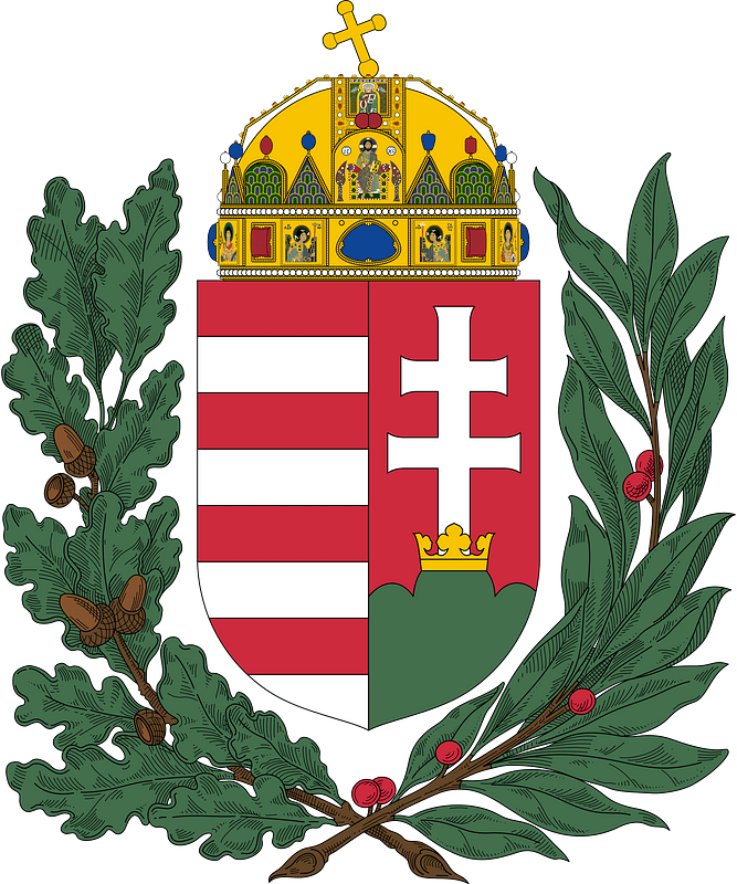 Coat of Arms of Hungary (oak and olive branches)