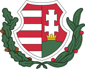 Coat of arms of Hungary (1946-1949, 1956-1957; oak and olive branches)