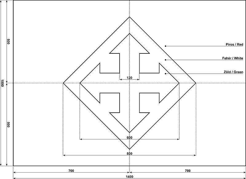 Flag of the Arrow Cross Party (construction sheet)