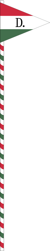 Flag of the Command of a Brigade of the Hungarian National Army (1919, with staff)