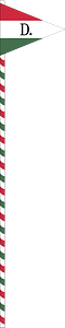 Flag of the Command of a Brigade of the Hungarian National Army (1919, with staff)