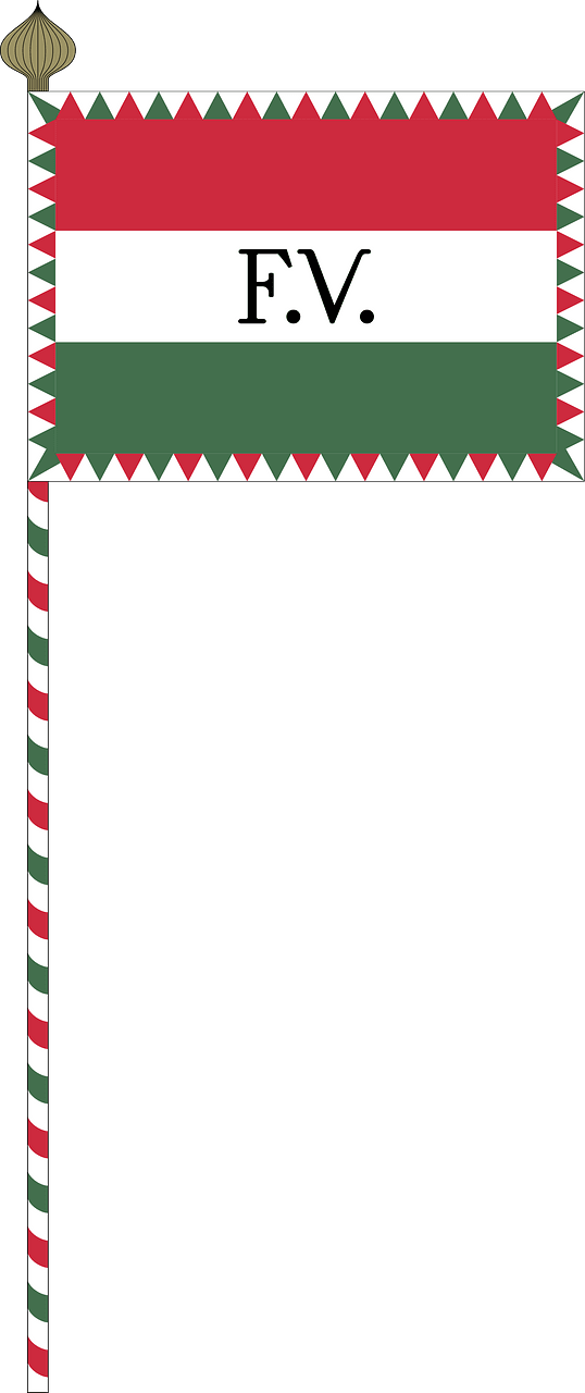 Flag of the Supreme Command of the Hungarian National Army (1919-1920, with staff)