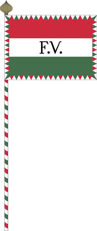 Flag of the Supreme Command of the Hungarian National Army (1919-1920, with staff)