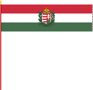 War Flag of Hungary (1939-1945, size I; with staff)