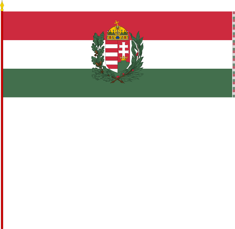 War Flag of Hungary (1939-1945, size II; with staff)