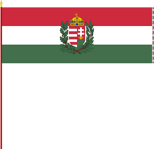 War Flag of Hungary (1939-1945, size II; with staff)