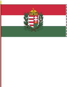War Flag of Hungary (1939-1945, size III; with staff)