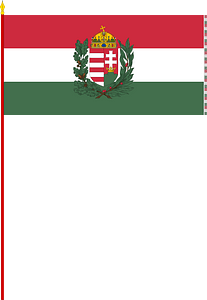 War Flag of Hungary (1939-1945, size V; with staff)