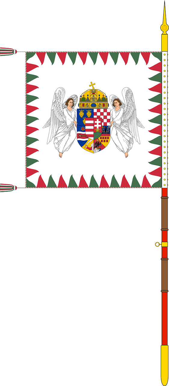 Cavalry Standard of the Royal Hungarian Defence Forces (1939-1945, reverse; with staff)