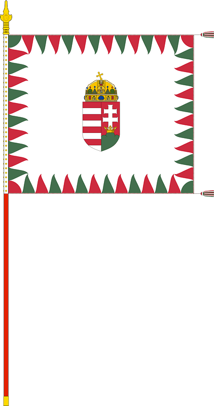 Regimental Colour of the 1st Infantry Division of the Hungarian Defence Forces (1945-1946, with staff)