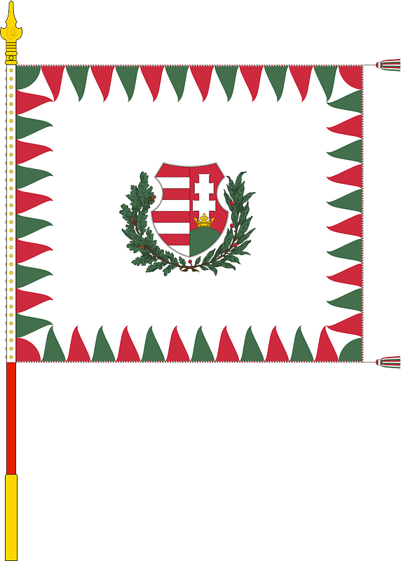 Standard for armoured regiments of the Hungarian Defence Forces (1949, with staff)