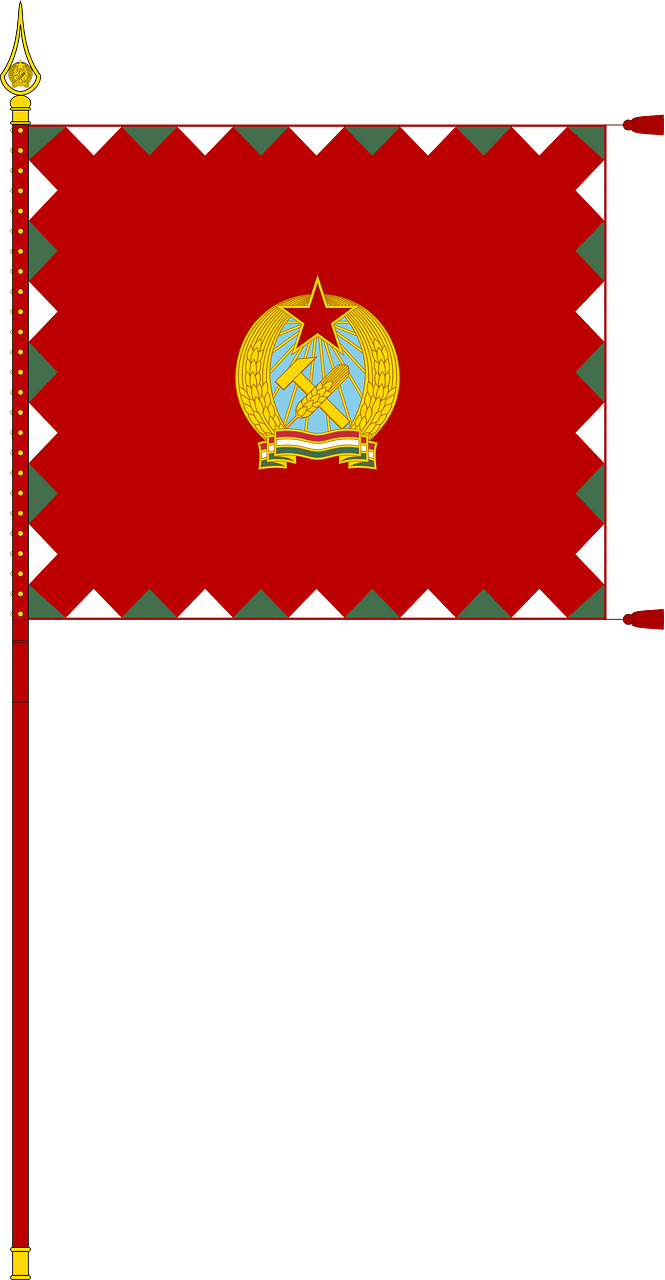 Infantry Colour of the Hungarian People's Army (1950-1957, with staff)