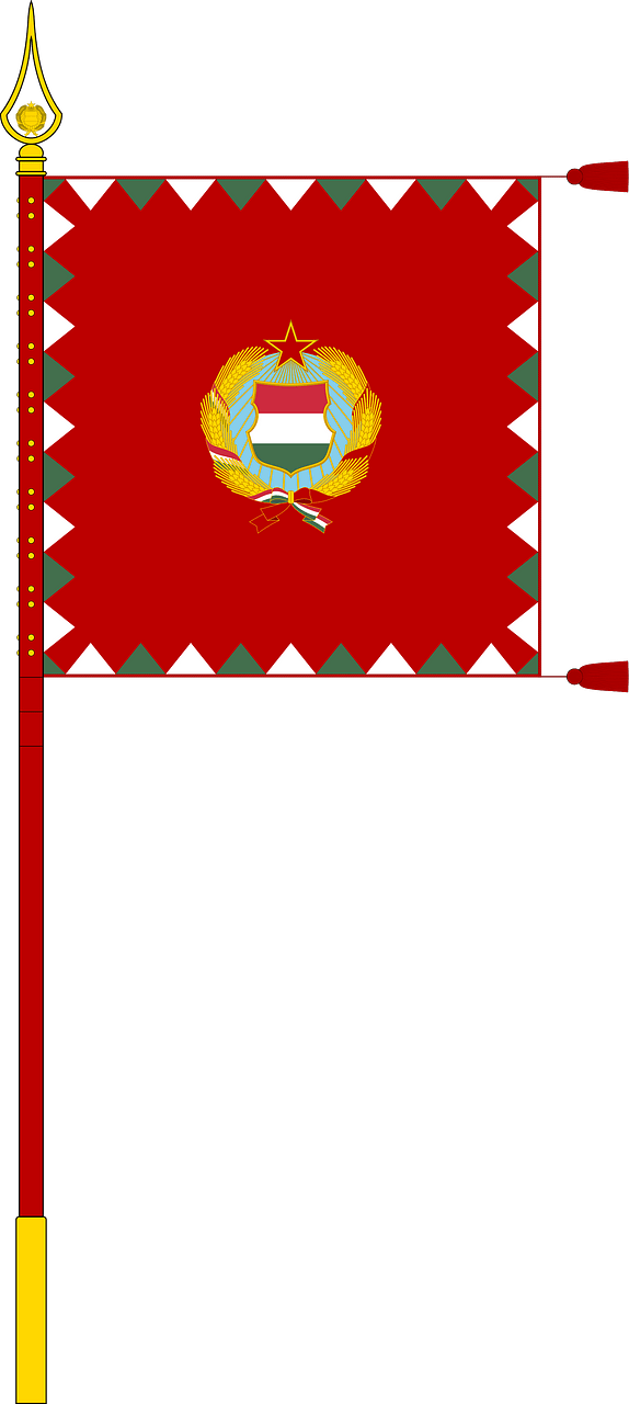 Standard for motorised rifle regiments of the Hungarian People's Army (1957-1976, with staff)