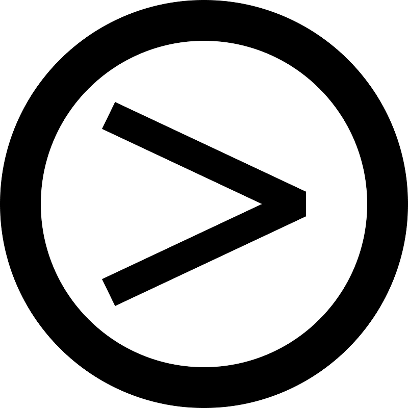 Greater than circle