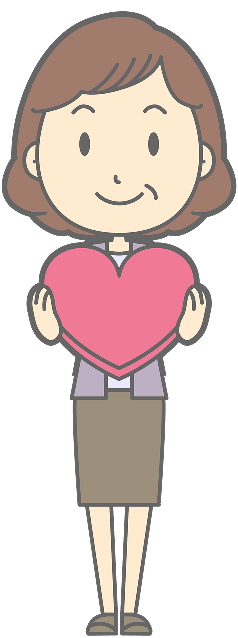 (Maggie) Woman Is Holding a Red Heart