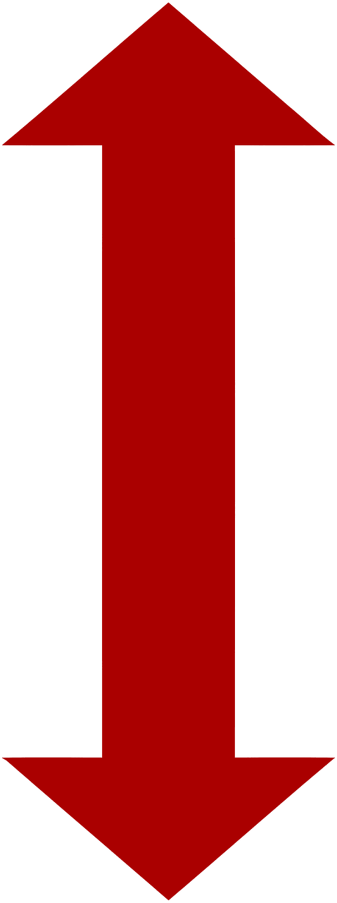 Double arrow symbol - red