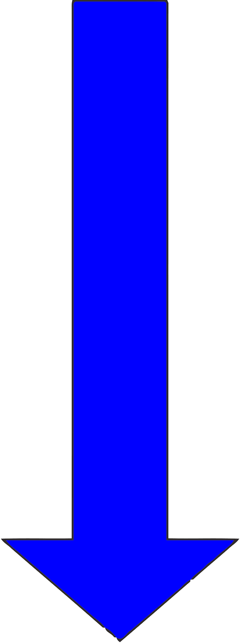 Arrow symbol - blue