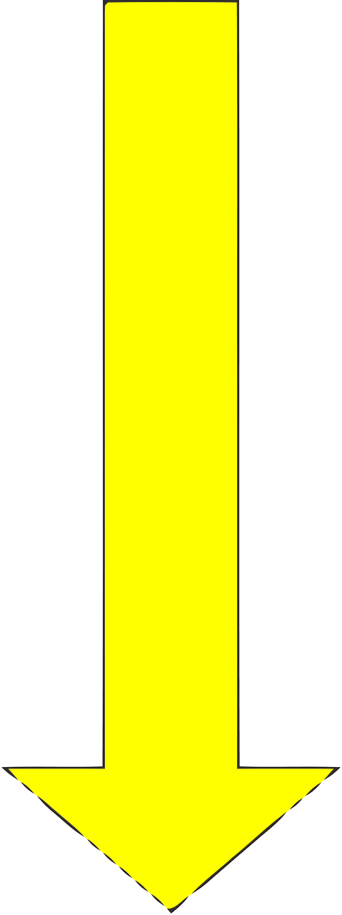Arrow symbol - yellow