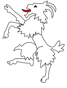 Meuble heraldique chevre saillante