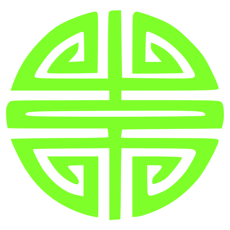 财 cái symbol---green