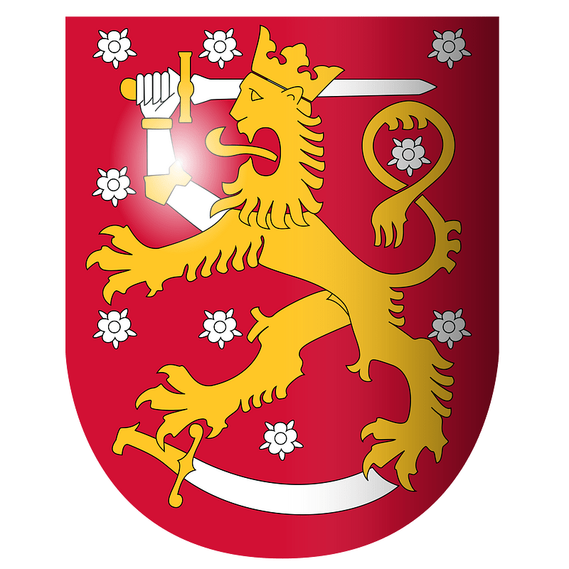Coat of arms of Finland 3d