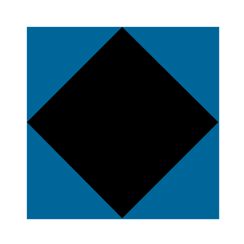 Ski trail rating symbol-square diamond