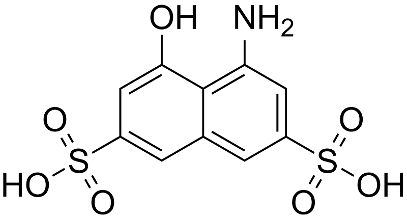 4-amino-5-hydroxynaphthalene-2,7-disulfonic acid 200