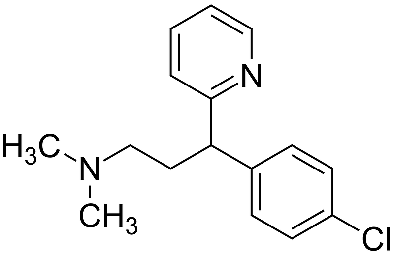3-(4-chlorophenyl)-N,N-dimethyl-3-(pyridin-2-yl)propan-1-amine 200
